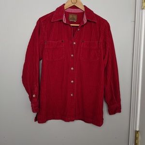 Vintage St. John’s Bay Red Corduroy Shirt, size S